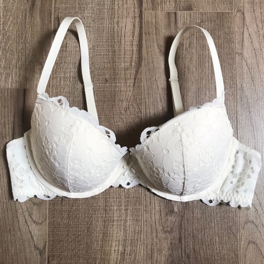 American Eagle Aerie White Lace Bra